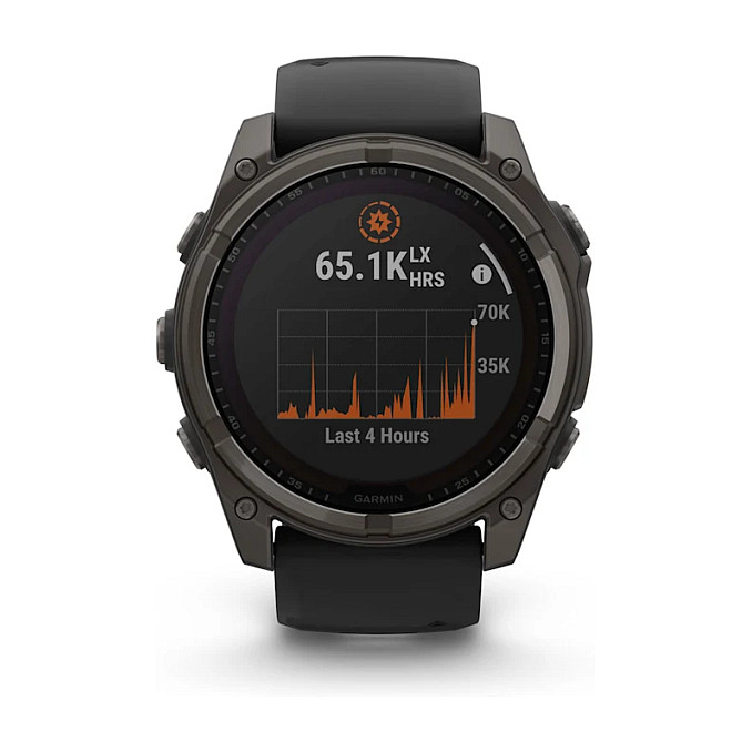 Orë e Mençur Garmin fēnix 8 Solar Sapphire 51mm / AMOLED 1.4" / GPS Multisport / Titanium / Sportive & Shëndetësore - E Zezë - 2