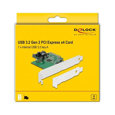 Kartë Zgjerimi PCI Express Delock 89029 / PCIe 3.0 x4 / 1x USB 10Gbps Key A 20-pin / Asmedia ASM3142 / Low Profile - 2