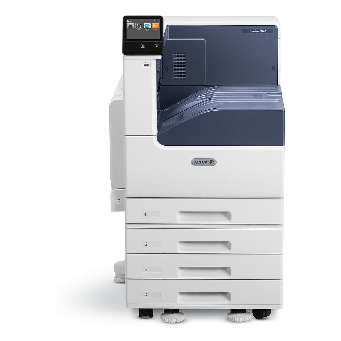 Printer Laser Xerox VersaLink C7000V/DN, A3, Color, Duplex, 35ppm, 1200x2400DPI, Ethernet, USB - Bardhë