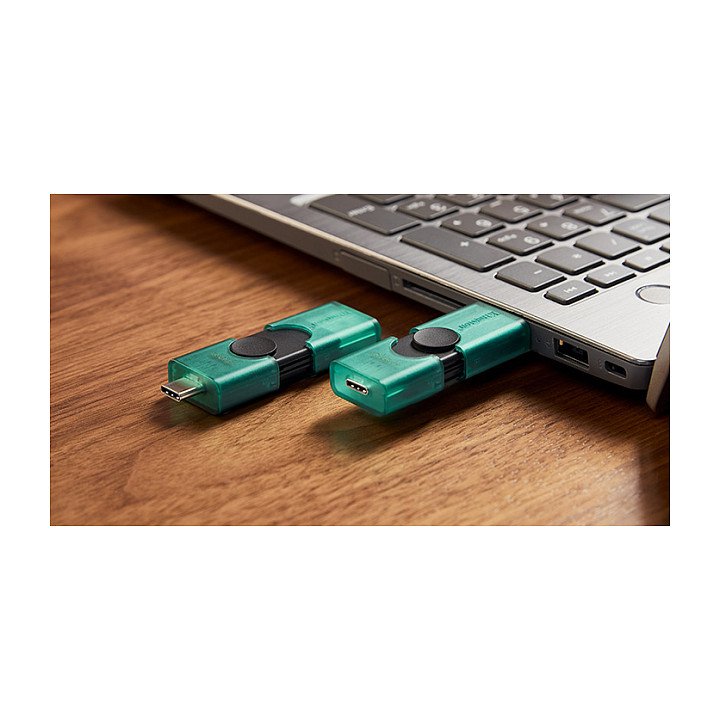 USB Flash Drive Kingston Technology DataTraveler Duo G2 / 256GB / USB Type-A + USB Type-C / USB 3.2 Gen 1 - Zezë/Gjelbër - 7