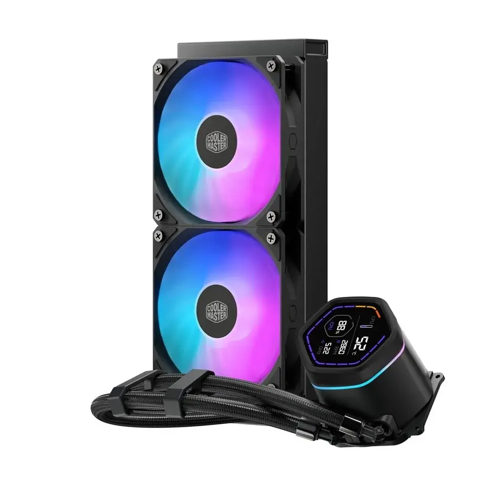 Ftohës për Procesor Cooler Master MasterLiquid Core Nex Digital / 240mm / AIO / ARGB / Digital Display - Zezë - 2