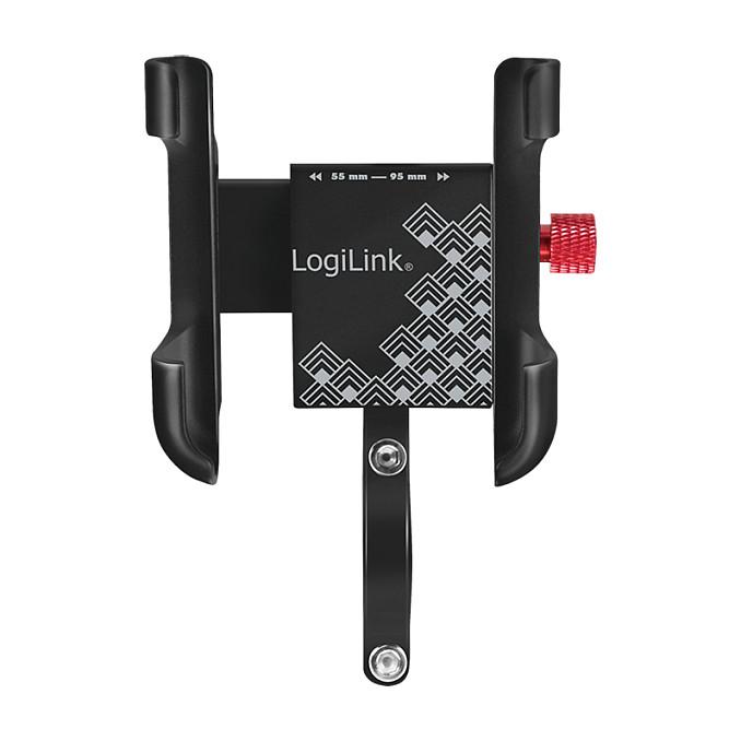 Mbajtëse për Telefon LogiLink AA0148 / 3.5–7" / 55–95mm / 360° / 120° / Aluminium - Zezë/Kuqe - 3
