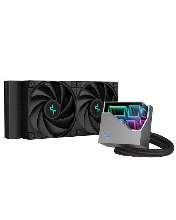 Ftohës për Procesor DeepCool LT520 / AIO / 240mm / 2x120mm / 500-2250RPM / 85.85CFM / ARGB - Zezë