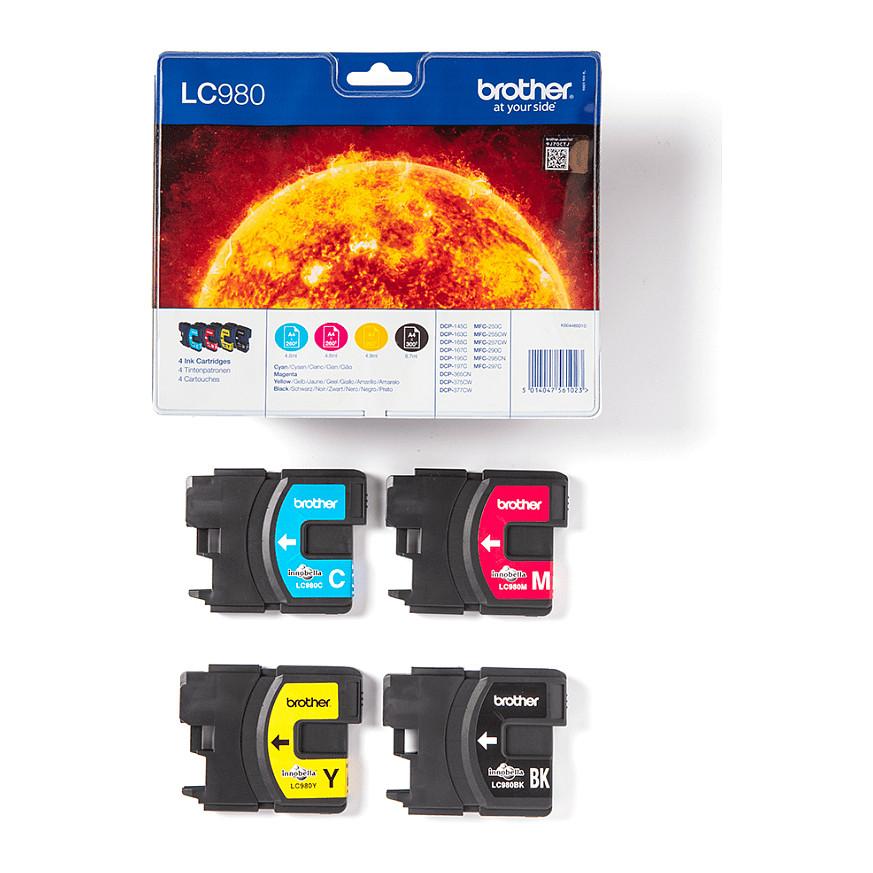 INK Brother LC-980VALBP Value Pack – Zezë/ Blu / Rozë/ Verdhë - 4