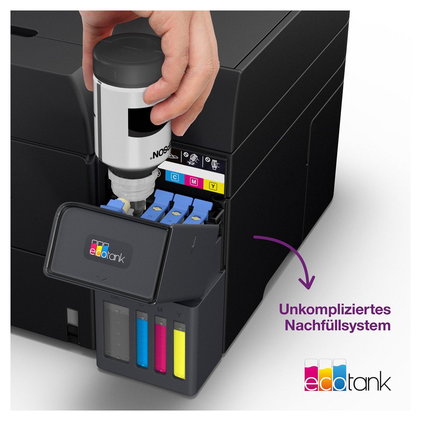 Printer Multifunksional Epson EcoTank ET-4950, Inkjet me Ngjyra, A4, 4800 × 1200 dpi, 35 ppm, Duplex, ADF 30-fletësh, Fax, Wi-Fi, Ethernet - Zezë - 10