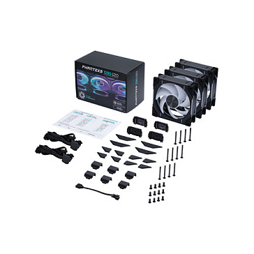 Ftohës për Kasë Phanteks D30-120 / 120mm / 250-2000 RPM / D-RGB / PWM / 3-Pack – Zezë
