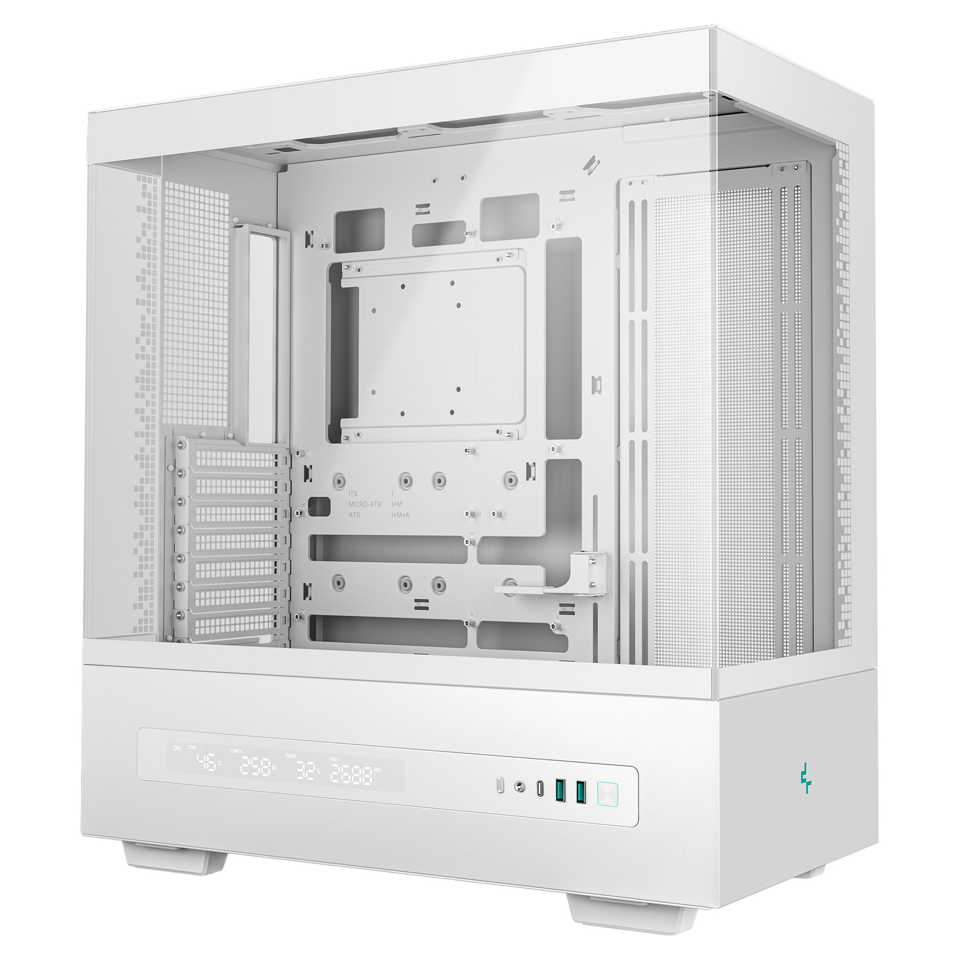 Kasë PC DeepCool CH690 / Tower / ATX / PS2 / LCD - Bardhë - 2