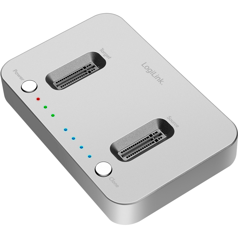 Docking Station LogiLink / 2x M.2 NVMe PCIe / M-Key / 2230–2280 / USB-C 3.2 Gen 2 / 10Gbps / Offline Clone – Argjend - 4
