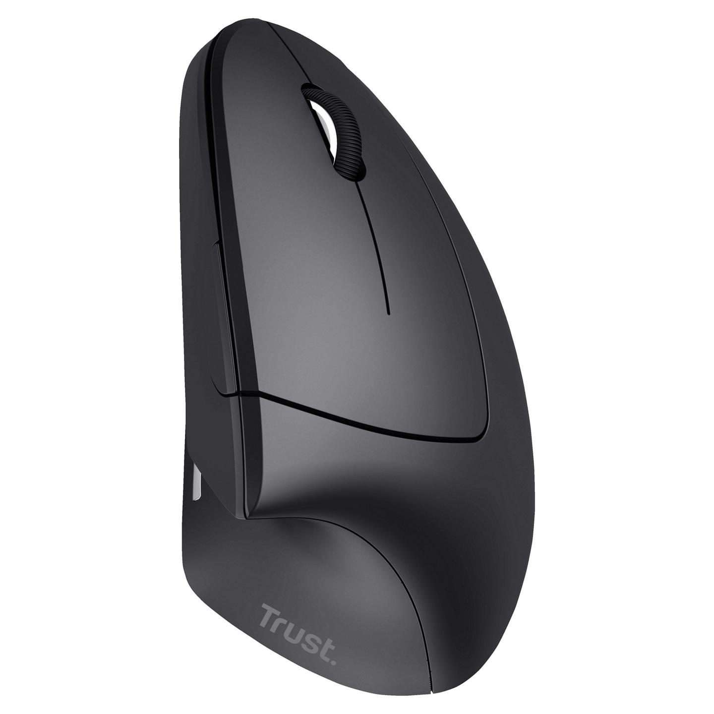 Maus pa Kabllo Trust Verto / 1600 DPI / 6 Butona / 2.4 GHz / Ergonomik – Zezë - 3