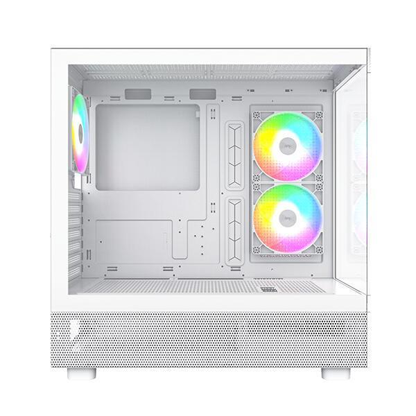 Kasë PC Montech XR / Midi Tower / ATX / 3x 120mm ARGB PWM Fan / Tempered Glass – Bardhë - 2