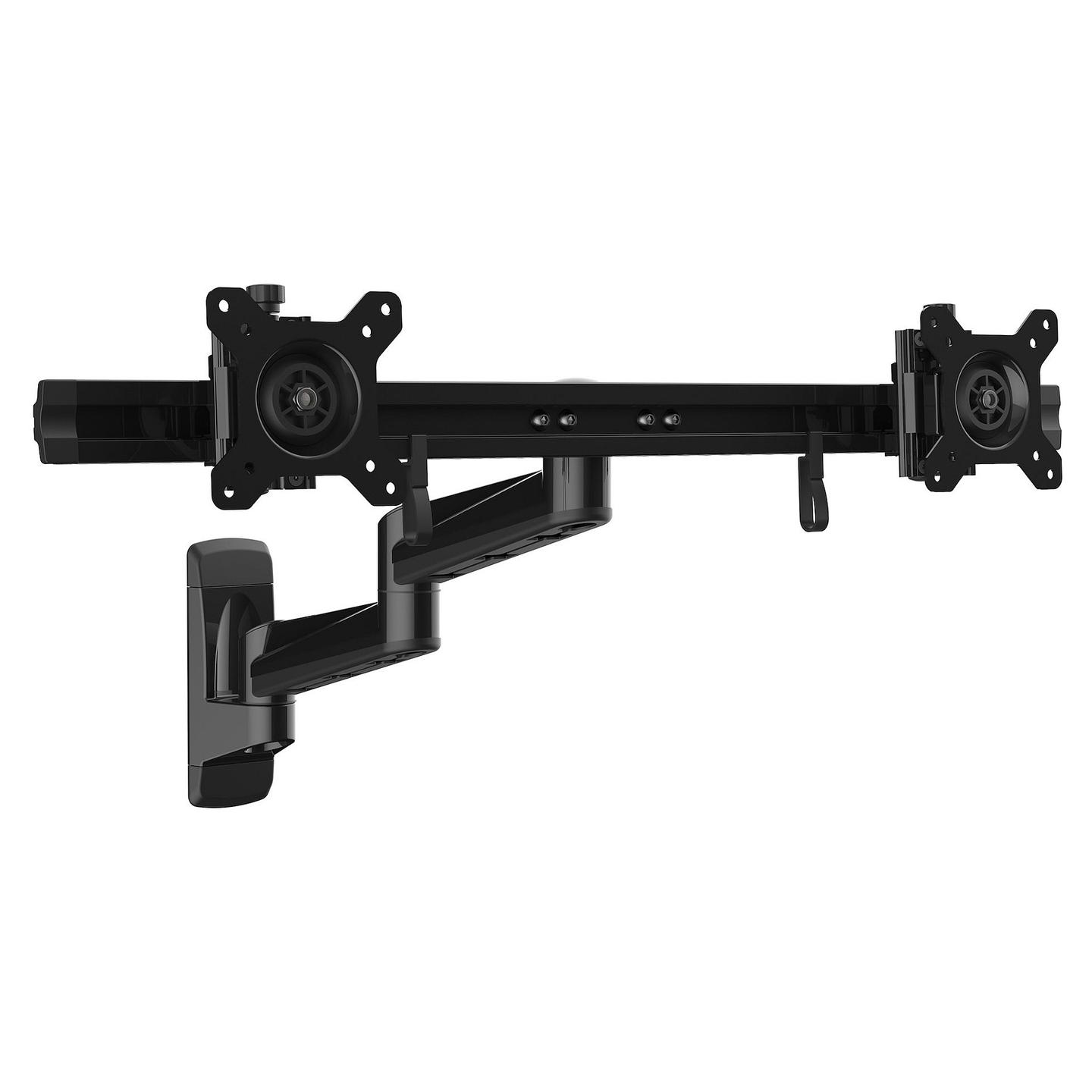 Mbajtëse për Monitor StarTech.com ARMDUALWALL / 2 Monitorë / 15–24" / deri 5kg për Monitor / VESA 75x75 & 100x100 / Montim në Mur / Rotacion 360° - Zezë
