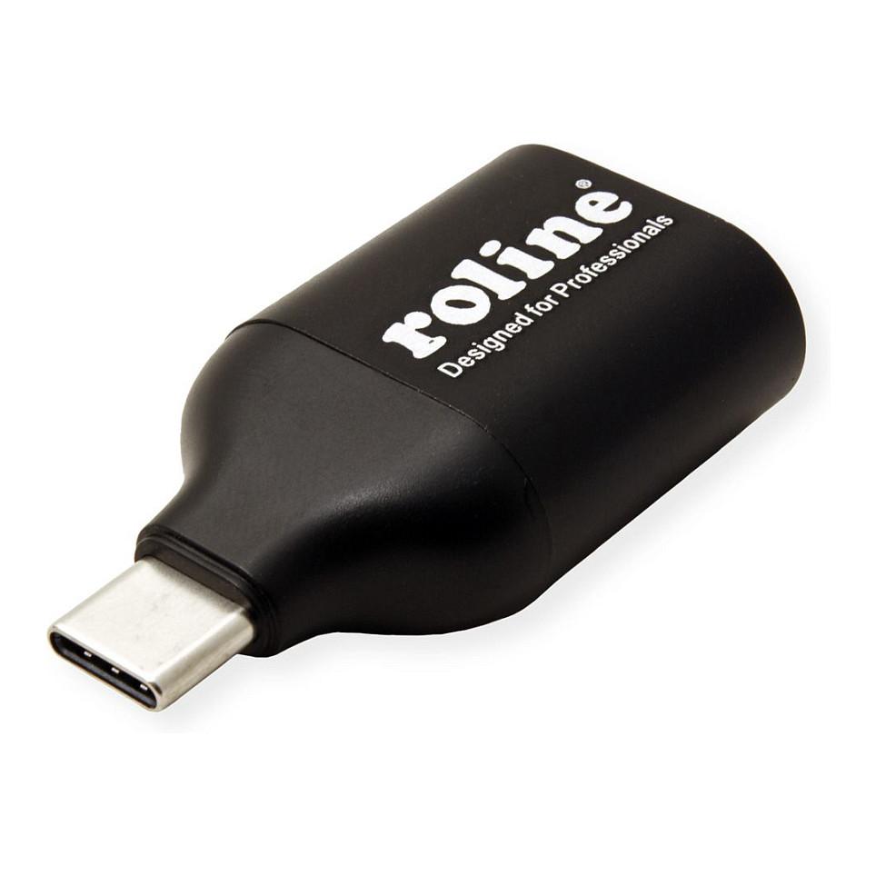 Adapter VGA ROLINE 12.03.3228 / USB Type-C Male në VGA Female / Full HD 1920 × 1080 @60 Hz - Zezë - 2