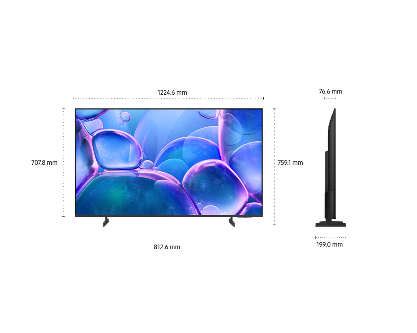 Smart TV Samsung UE55U7022HUXXH (2026)/ 55"/ 4K Ultra HD / LED / HDR10+ / 50Hz / Tizen OS - Zezë - 3