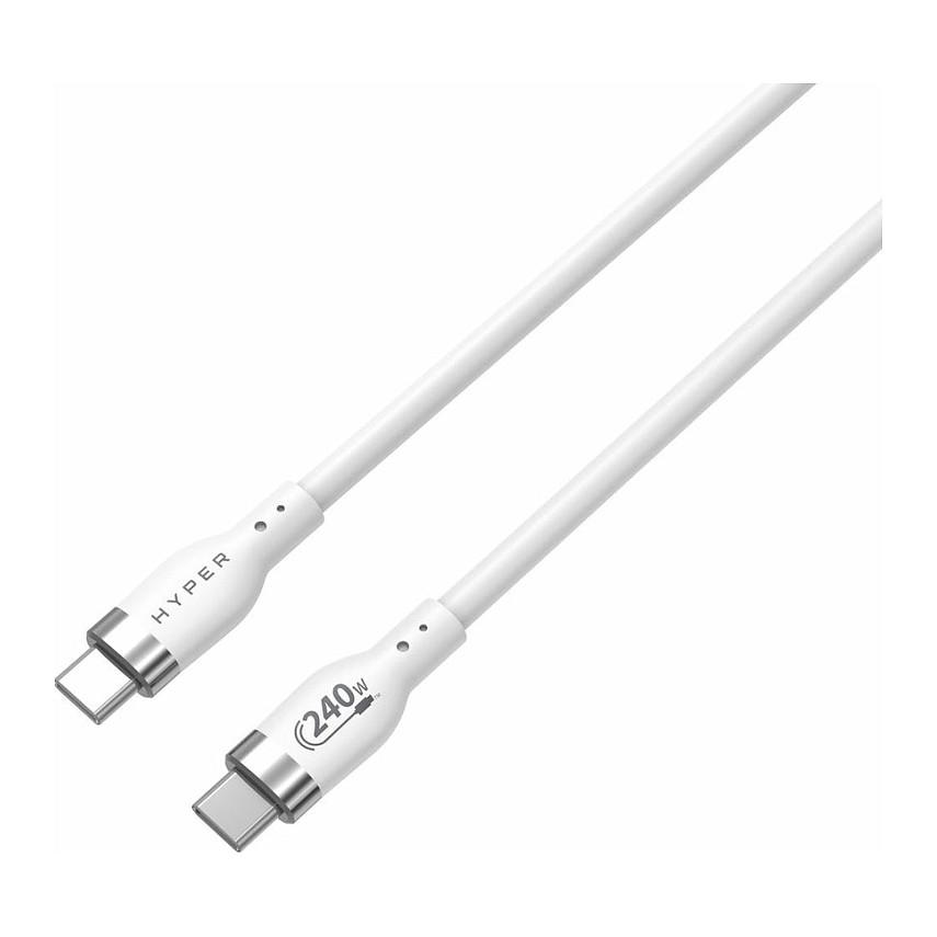 Kabllo USB Targus HyperJuice HJ4001WHGL, USB-C në USB-C, USB 2.0, 240W, 1m - Bardhë - 2