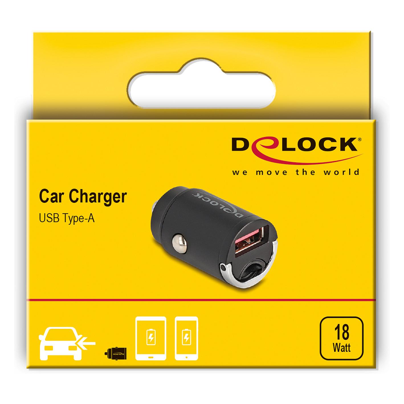 Adapter telefoni për veturë DeLOCK 64277 , USB-A Femër , 18W , 12–24V - Zezë - 4
