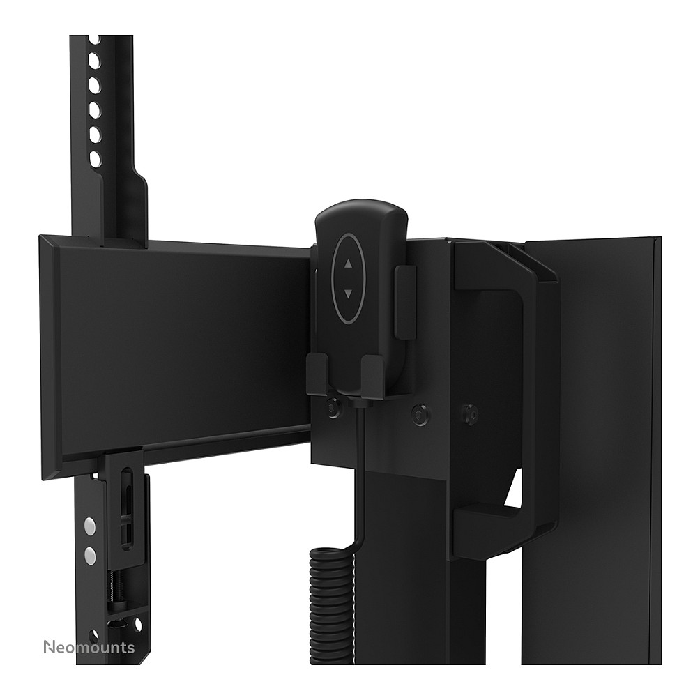 Mbajtëse për TV Neomounts / 55"-100" / 110kg / VESA 100x100-800x600 / Elektrike / Me Rrota - Zezë - 7