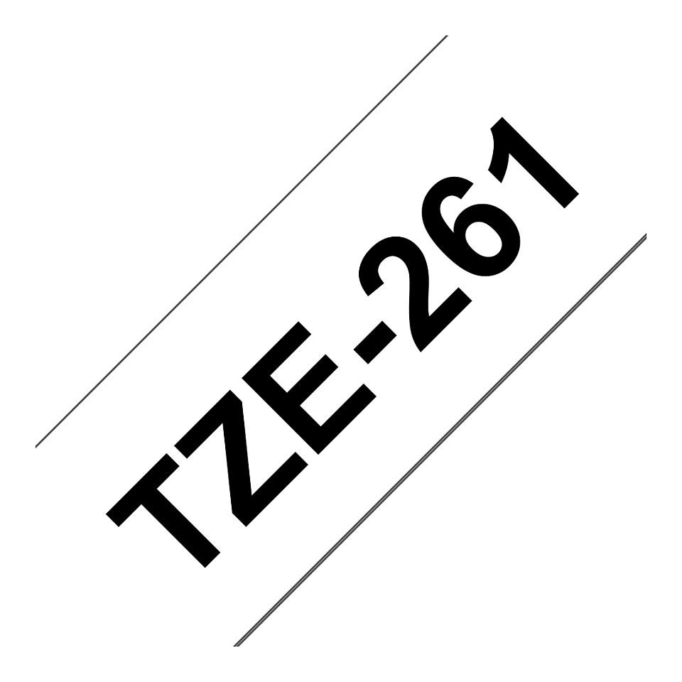 Shirit për Printer Brother TZe-261 / 36 mm × 8 m - Zezë mbi Bardhë