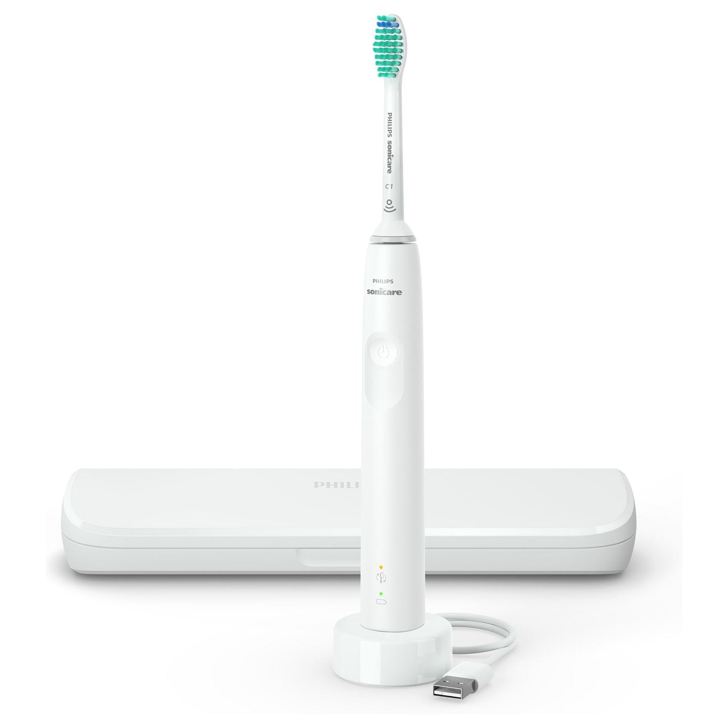 Furçë dhëmbësh elektrike Philips Sonicare Series 3100 / Pressure Sensor / SmarTimer / QuadPacer / 31.000 lëvizje/min / C1 ProResults – Bardhë - 2