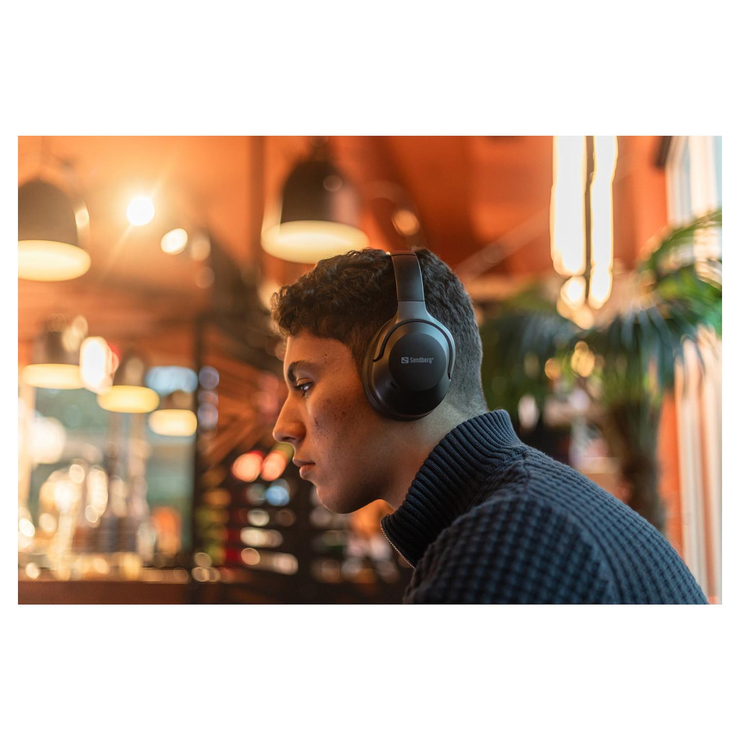 Kufje pa kabllo Sandberg Wireless Travel Headset ANC+ENC / Bluetooth 6.0 / ANC + ENC / Mikrofon – Zezë - 11