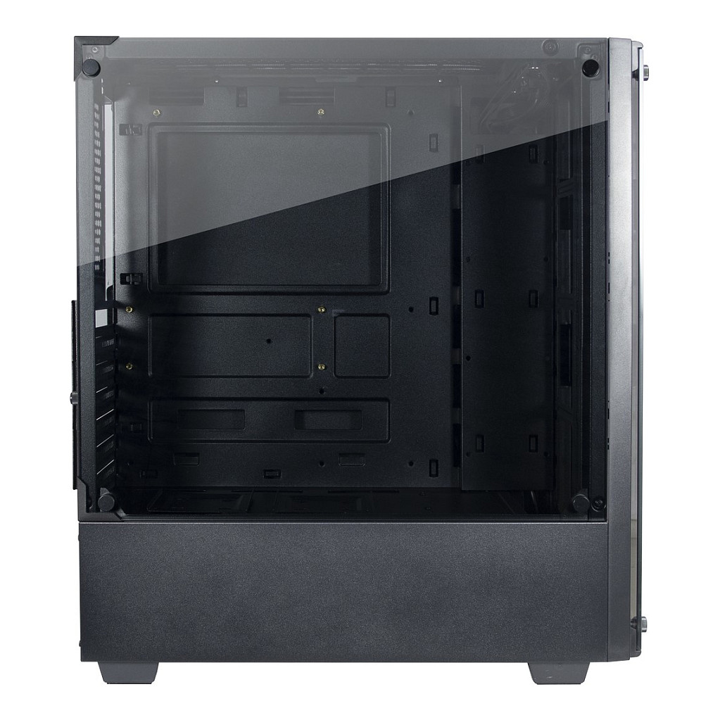 Kasë PC Inter-Tech C-303 Mirror / Midi Tower / ATX / 3x 120mm Fan Support / 2x 3.5" + 4x 2.5" Bay / Tempered Glass - Zezë - 7