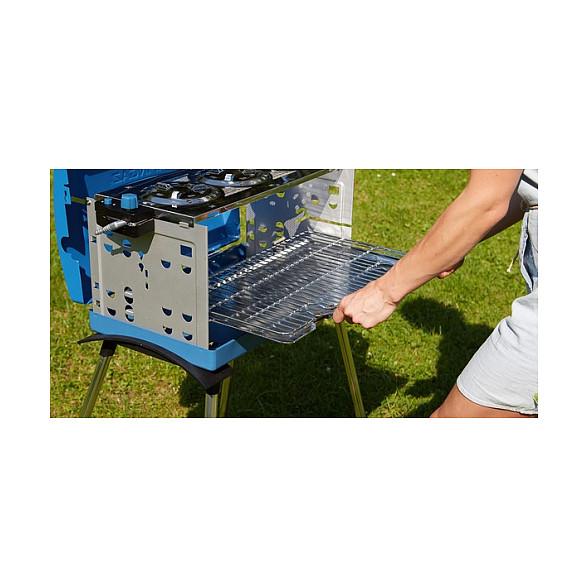 Grill me Gaz CAMPINGAZ 400 SGR, 5.2kW, 53x29cm, 3 Djegësa, Rotisserie me Motor, Ndezje Piezo - Blu/Argjend - 5