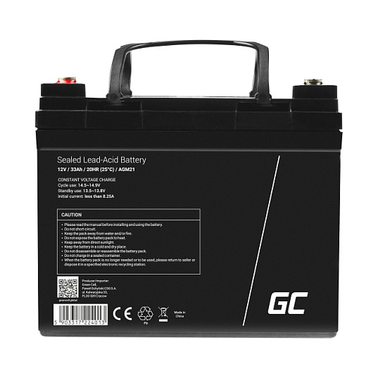Bateri të mëdha Green Cell Replacement Battery AGM21 12V / 33Ah - 4