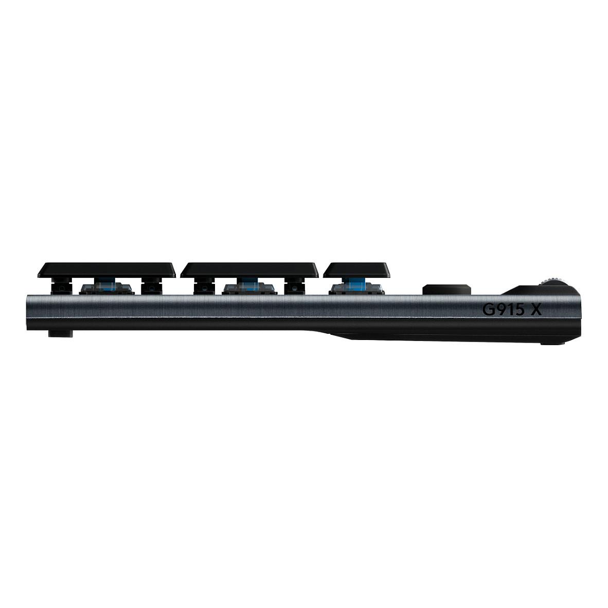 Tastierë Gaming Logitech G915 X LIGHTSPEED, Wired & Wireless, Full-Size, Mekanike GL Clicky, QWERTZ Gjerman, RGB - Zezë - 6