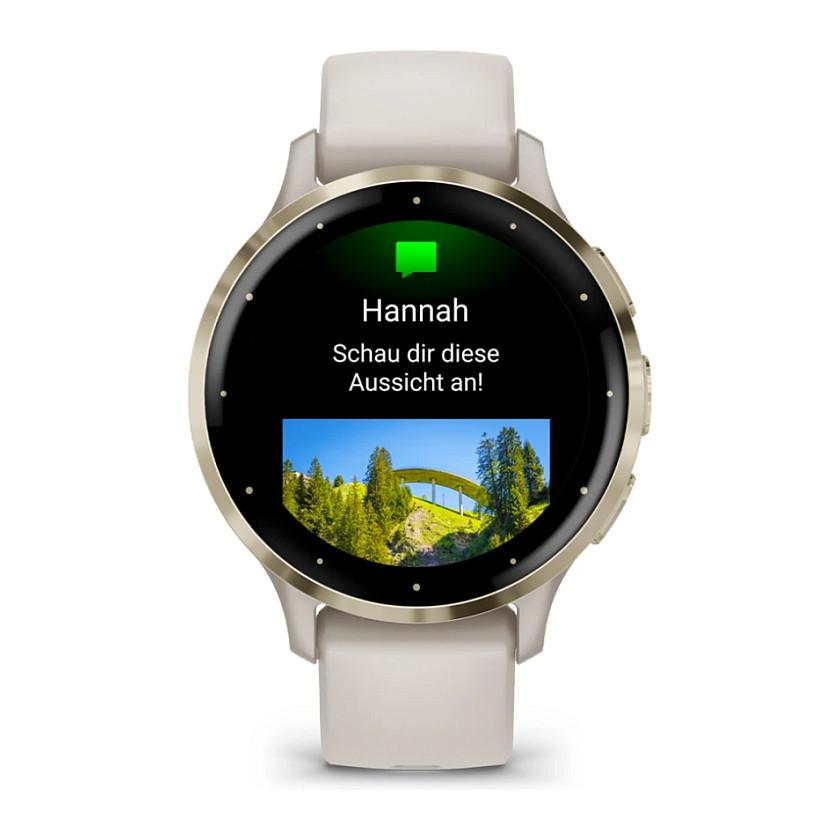 Orë e Mençur Garmin Venu 3S, AMOLED, GPS, Garmin Pay - Krem/Ari - 4