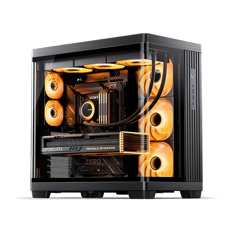 Kasë PC Jonsbo TK-4 / Midi Tower / ATX / Tempered Glass - Zezë - 12