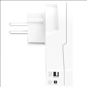 Adapter Udhëtimi SKROSS World to Europe USB AC20PD / 1x USB-C PD 20W / 1x USB-A 18W / Type C, G, A & B, I, J, L & N në Type E & F / 100-250V / 4000W / Universal – Bardhë - 3