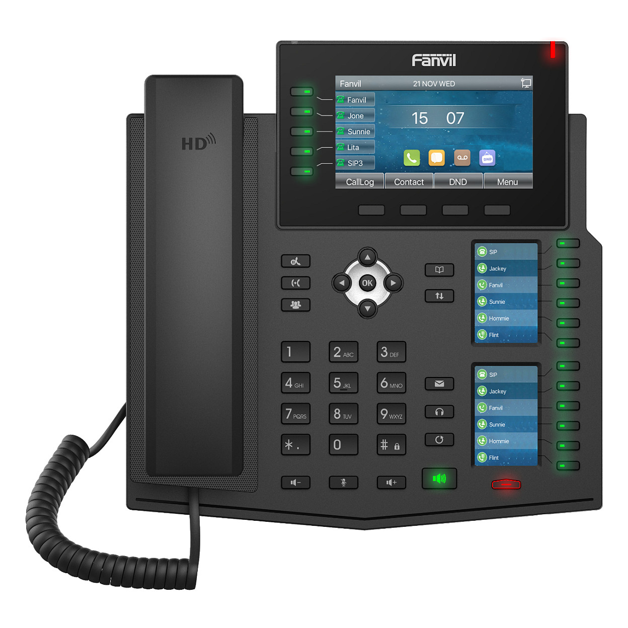 Telefon VoIP Fanvil X6U V2 / 4.3" / Gigabit & PoE - Zezë - 2