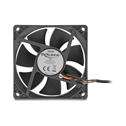 Ftohës për Kasë DeLOCK 67301 / 80mm / 3000 RPM / PWM – Zezë