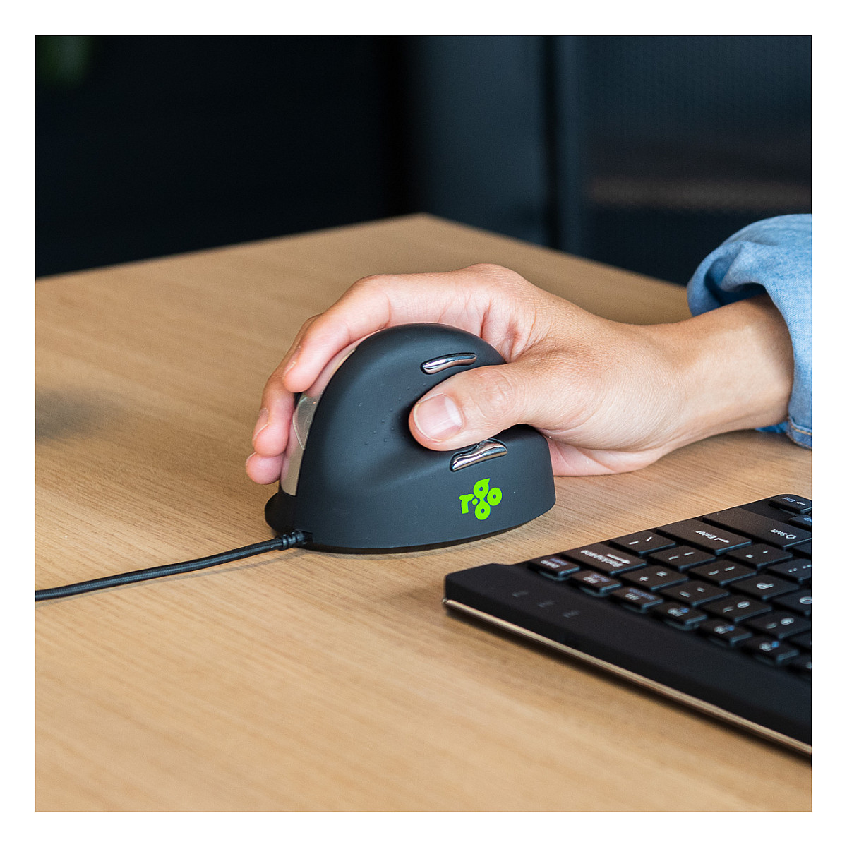 Maus me kabllo R-Go Tools HE Break / 2400 DPI / USB-A / 5 Butona - Zezë - 6