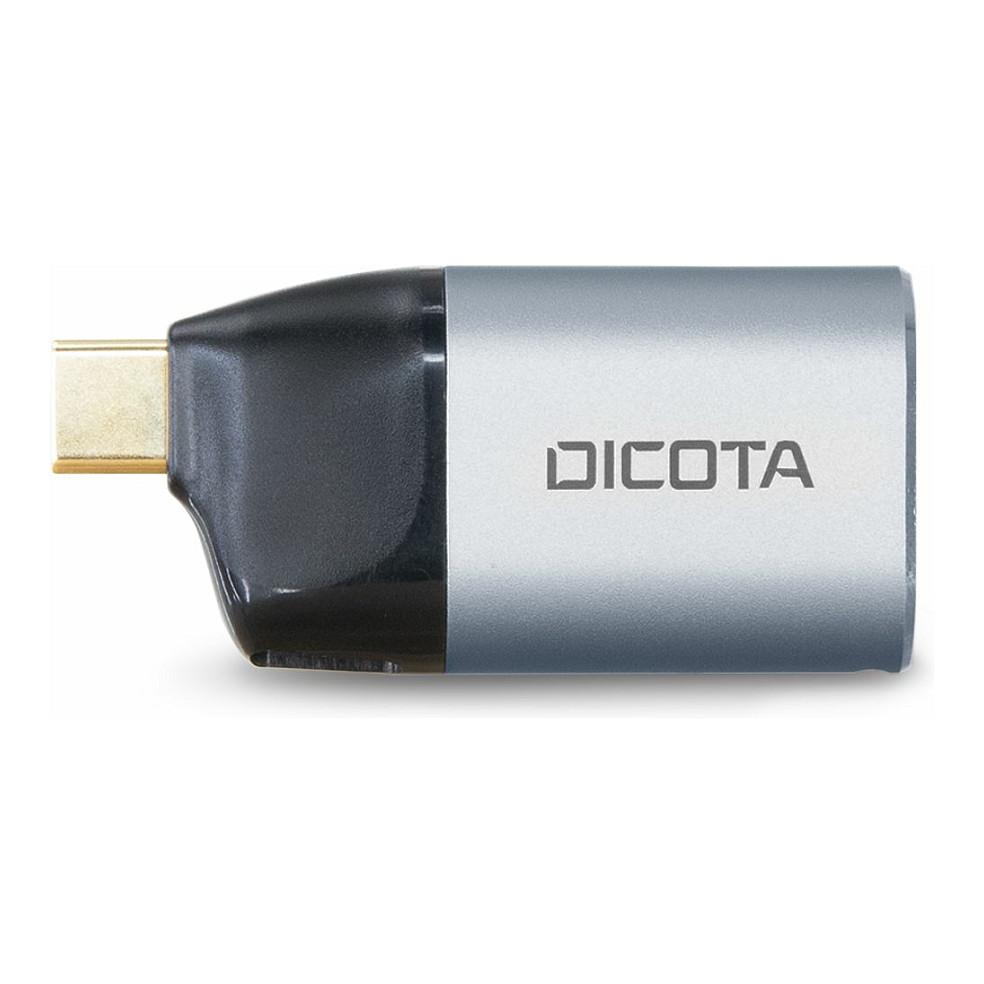 Adapter USB-C në Ethernet DICOTA D32048, RJ45, Gigabit 1000Mbps, Power Delivery 100W, Plug & Play, Metal - Argjend, Zezë - 2