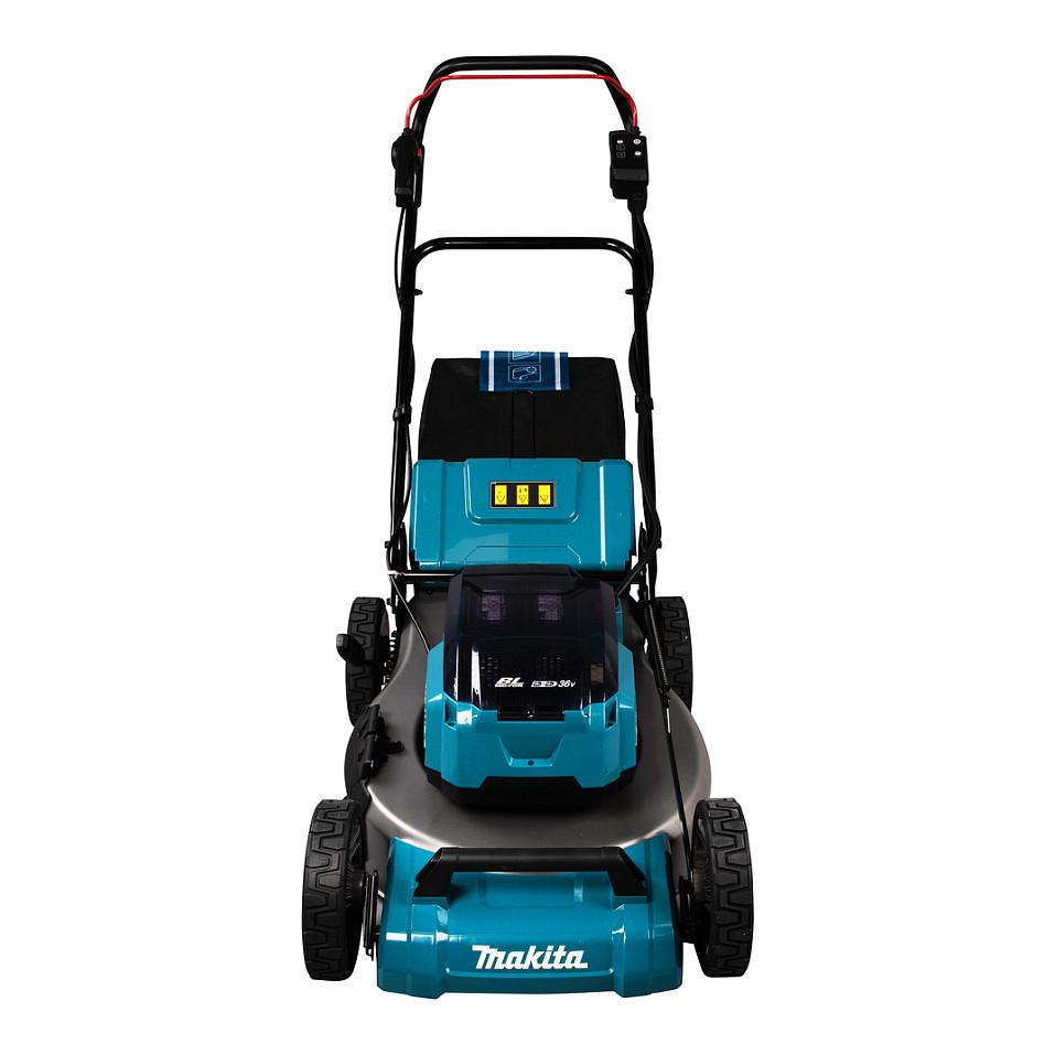 Kositëse Bari me Bateri Makita DLM530Z, 2x18V, 53cm, 20–100mm, 70L, Brushless - Blu/Zezë - 8