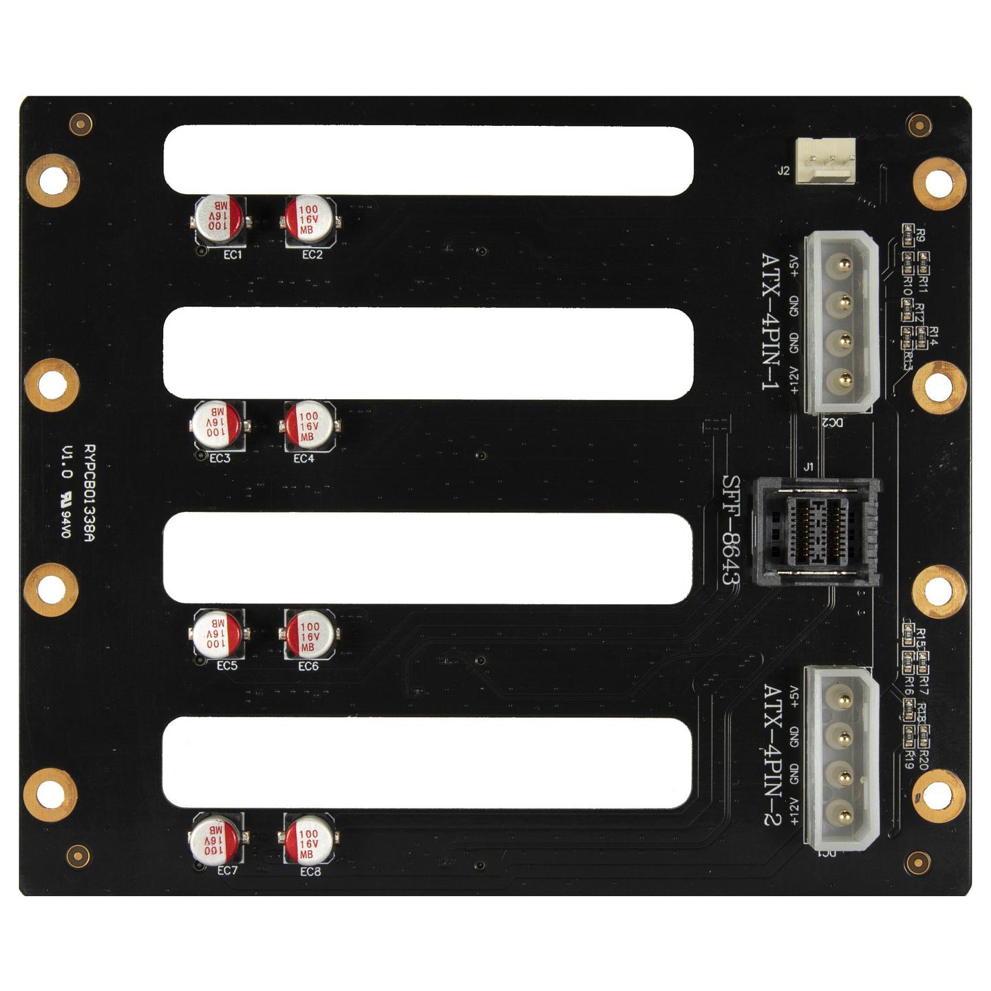 Kasë NAS Inter-Tech NAS-8, 8x HDD/SSD 2.5"/3.5", 2x USB-A 3.2 Gen 1, USB-C 3.2 Gen 1, 2x Ventilatorë 120mm - Zezë - 9