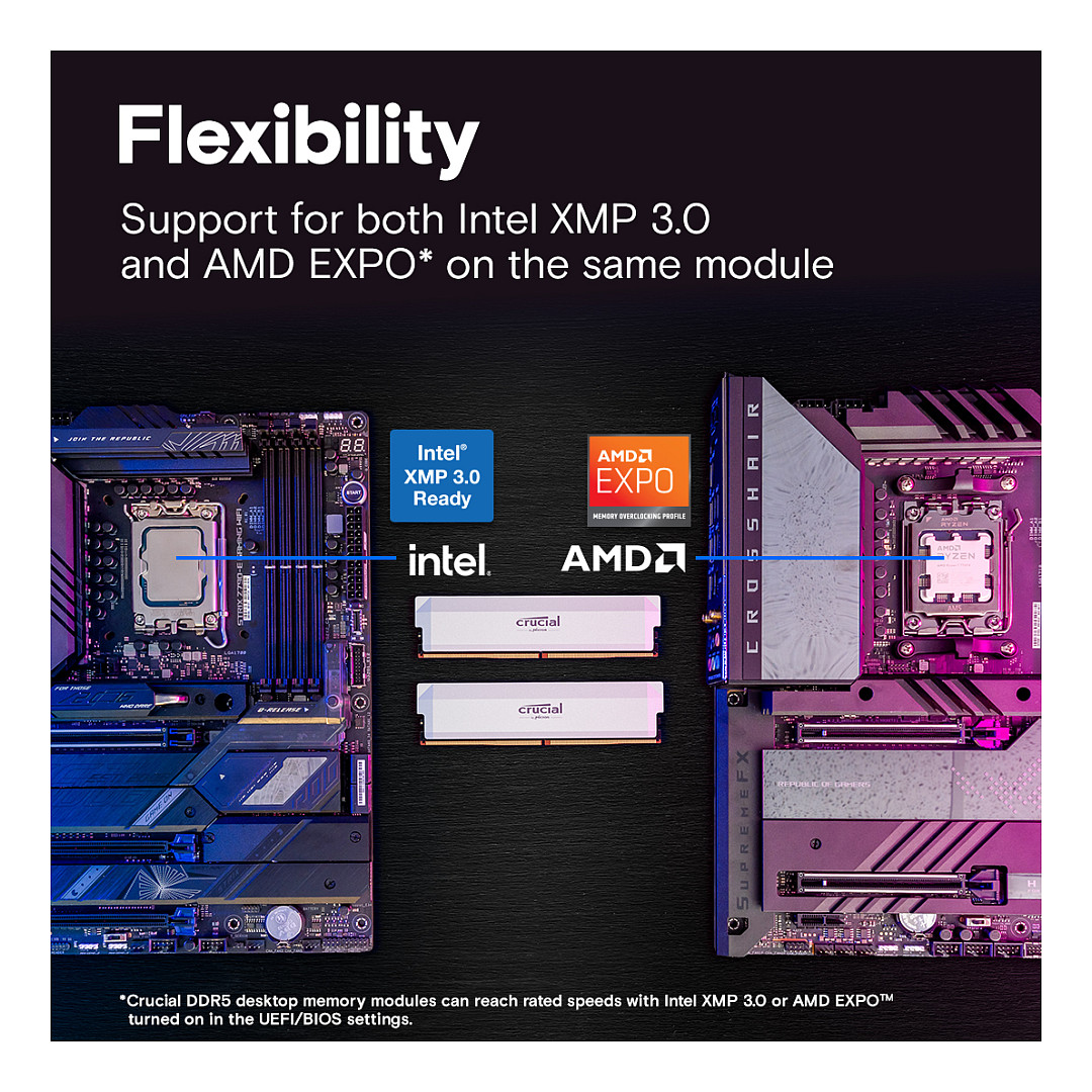 RAM Memorie DDR5 Crucial Pro Overclocking Edition / 16GB / DIMM / 6400MHz / 288-pin - 4