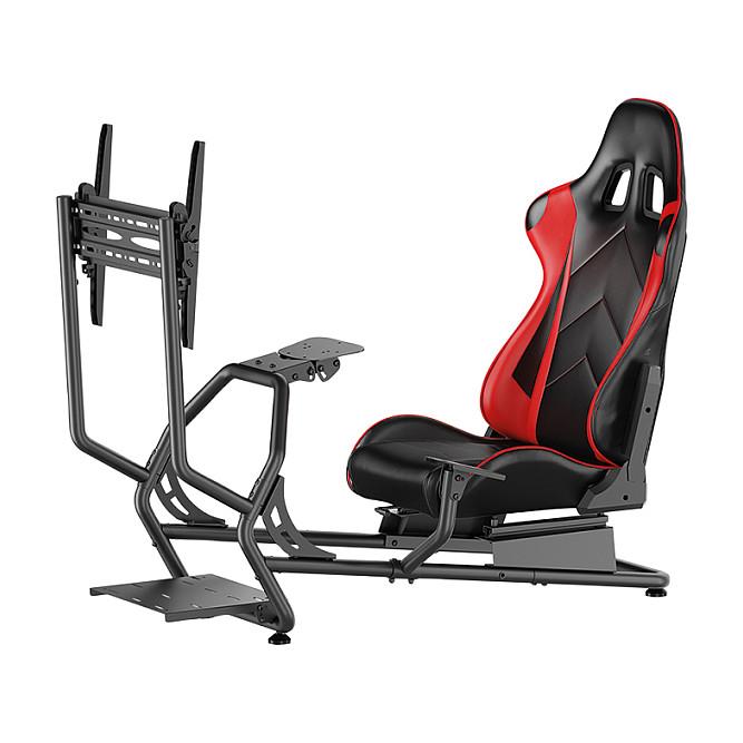 Karrige Gaming LogiLink EO0065 / Racing Simulator Cockpit / Mbajtëse Monitori / 32-50" / 100 kg – Zezë/Kuqe - 2