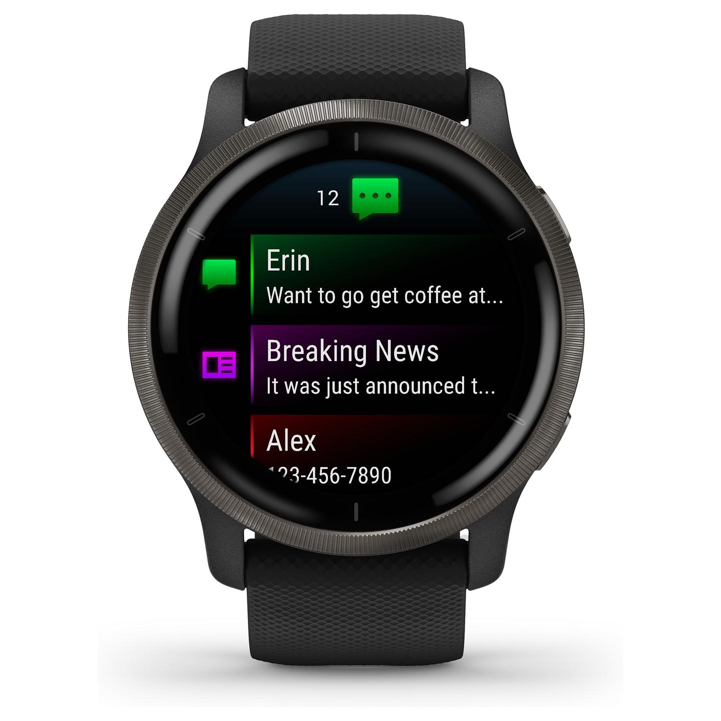 Orë e mençur Garmin Venu 2 / 45mm / AMOLED / GPS / Bluetooth / Wi-Fi - Zezë/Slate - 35