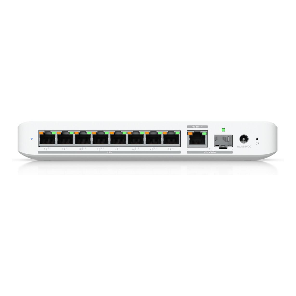 Ubiquiti, UniFi Flex 2.5G PoE (USW-Flex-2.5G-8-PoE), Switch, 8× 2.5GbE RJ-45 PoE++, 1× 10GbE RJ-45, 1× 10G SFP+, 60 Gbps, VLAN – Bardhë - 2