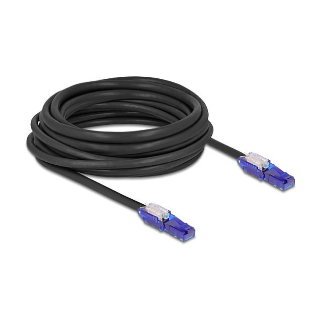 Kabllo për Rrjet DeLOCK 80930 / Cat 6 / UTP / RJ-45 / 1 Gbit/s / 7.5m - Zezë