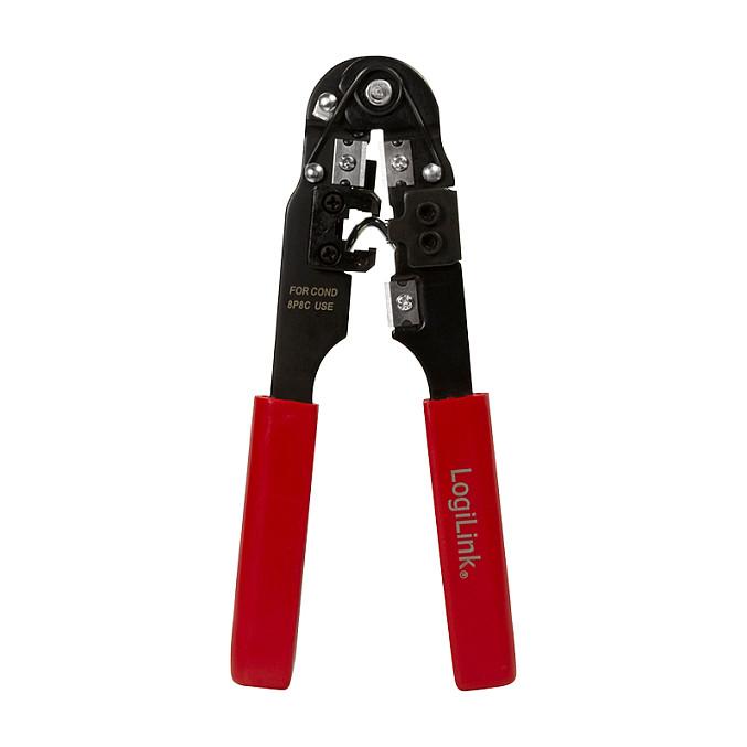 Pincë Krimpuese LogiLink WZ0004, RJ45 8P8C, CAT5, CAT6, CAT6A, me Prerës dhe Zhveshës Kabllosh - Zezë/Kuqe - 3