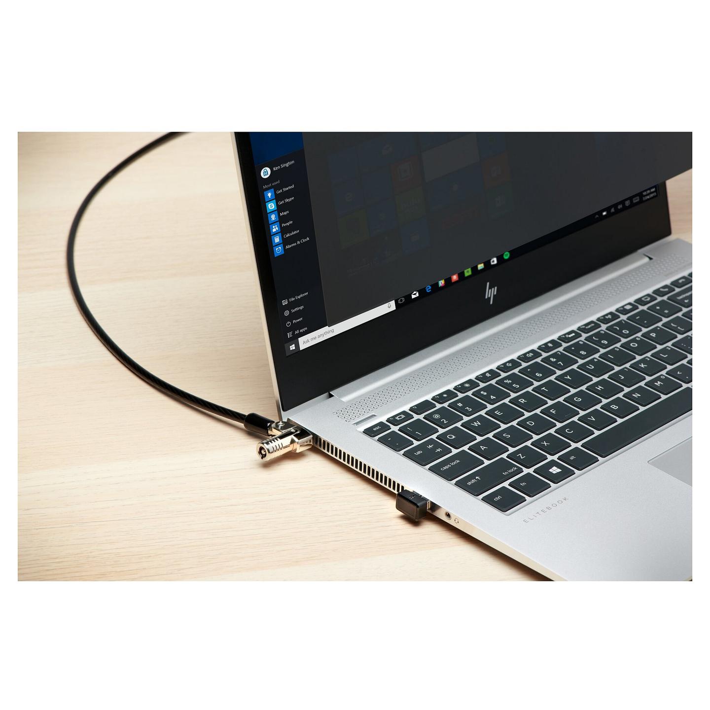 Bravë Sigurie për Laptop Kensington NanoSaver K64444WW, Kabllo 1.8m, Nano Security Slot, Kokë 10mm, Me Çelës - Zezë - 14
