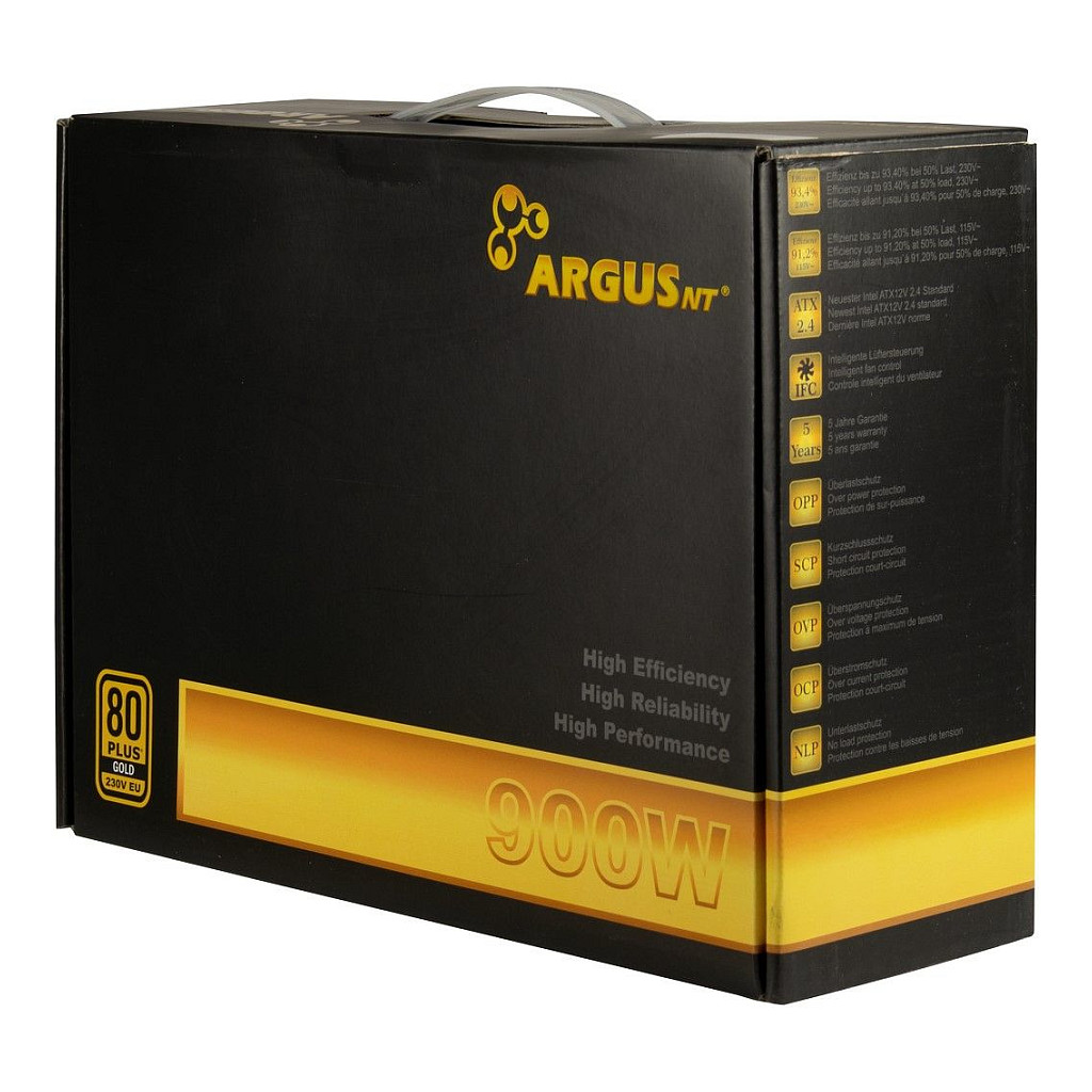Furnizues Energjie Inter-Tech ArgusNT GPS-900 / 900W / ATX / 80 PLUS Gold / Non Modular – Zezë - 5