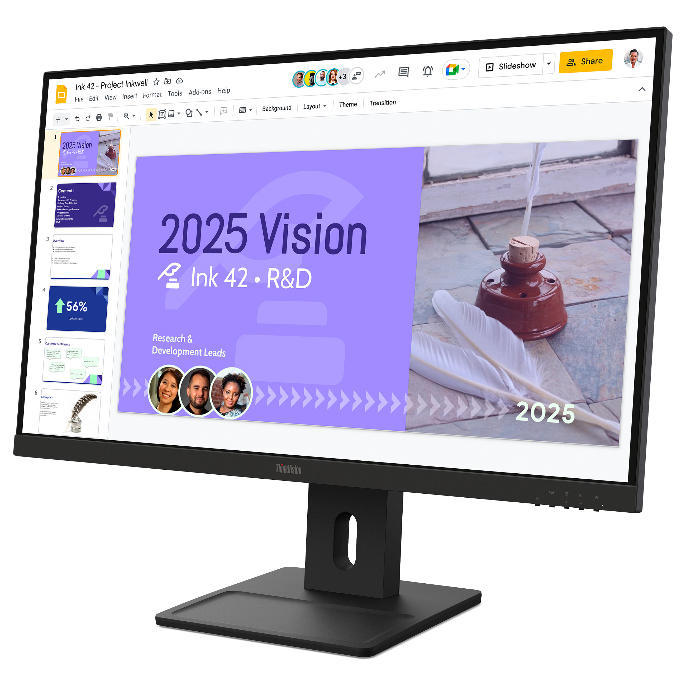 Monitor Lenovo ThinkVision E27Q-40 / 27” / QHD 2K IPS / 100Hz / 6ms / HDMI+DP - Zezë - 3