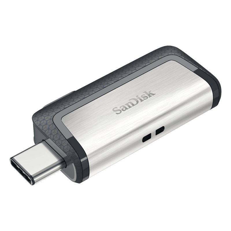 USB Flash Drive SanDisk Ultra Dual Drive / 256GB / USB 3.2 Gen 1 / USB Type-A / USB Type-C / deri 150MB/s Lexim / Dizajn rrëshqitës / 38.1 × 20.1 × 9.4mm / 9.1g - Zezë/Argjend - 2