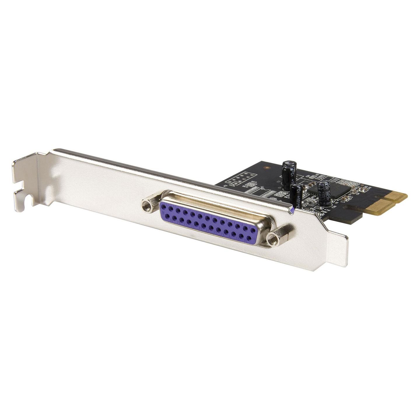 Kartë Zgjerimi StarTech.com PEX1P2, PCI Express 2.0 x1, 1x Paralel DB25, deri në 2.5Mbps, ASIX AX99100A, IEEE 1284, Low Profile + Full Height
