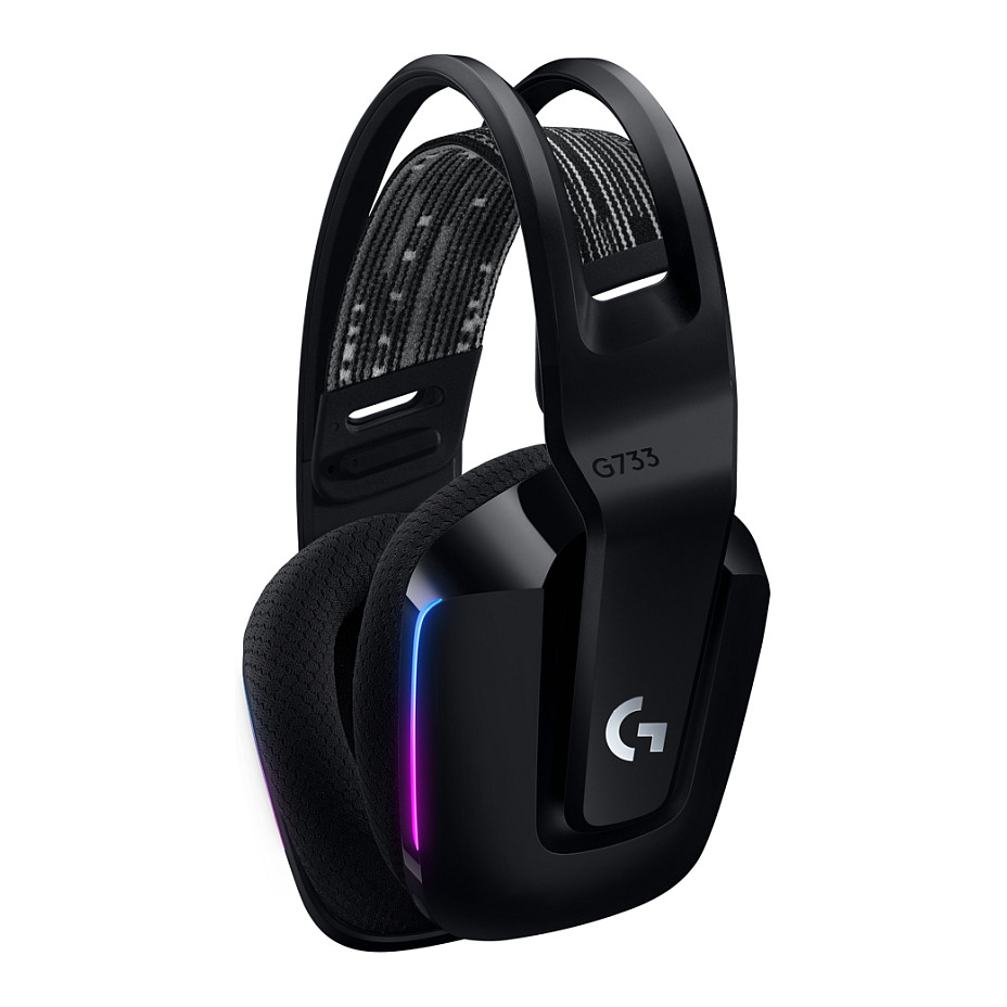 Kufje Gaming Logitech G G733 / Wireless / LIGHTSPEED / 40mm / Mikrofon / RGB - Zezë - 2
