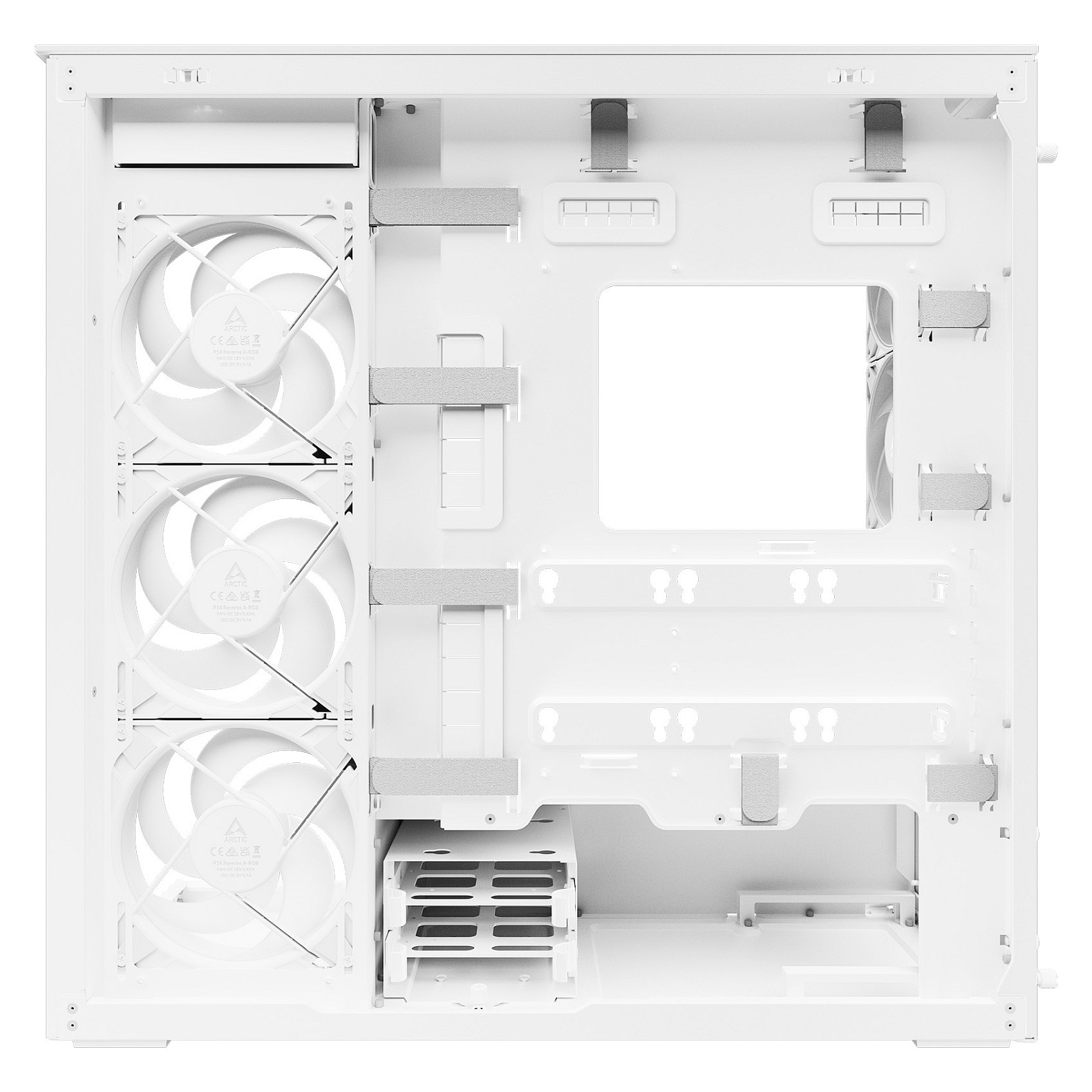 Kasë PC ARCTIC Xtender / Midi Tower / E-ATX / 3x 140mm + 2x 120mm ARGB Fan / Tempered Glass - Bardhë - 6