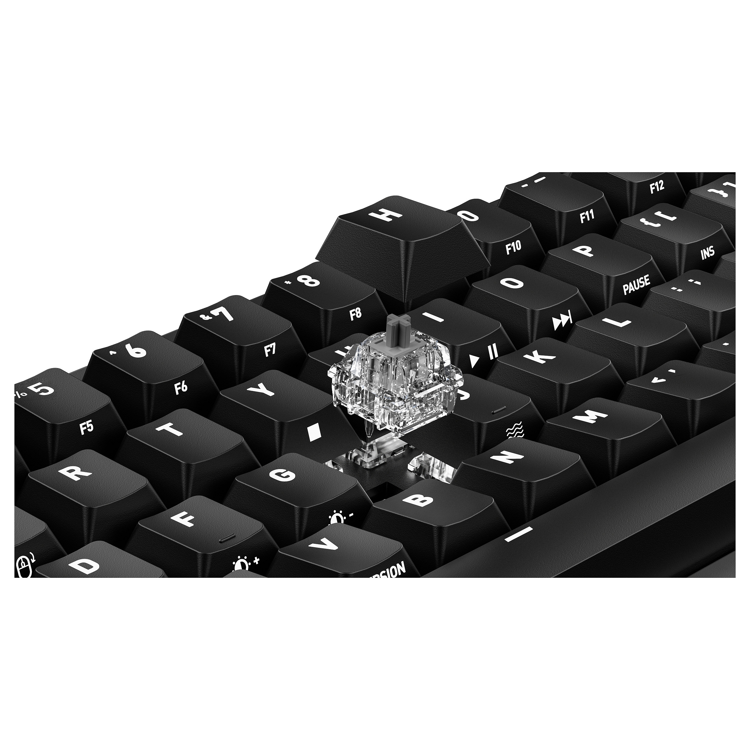 Tastierë Gaming CHERRY K5 PRO TMR COMPACT / Wired / QWERTZ / Mekanike / RGB LED - Zezë/Portokalli - 5